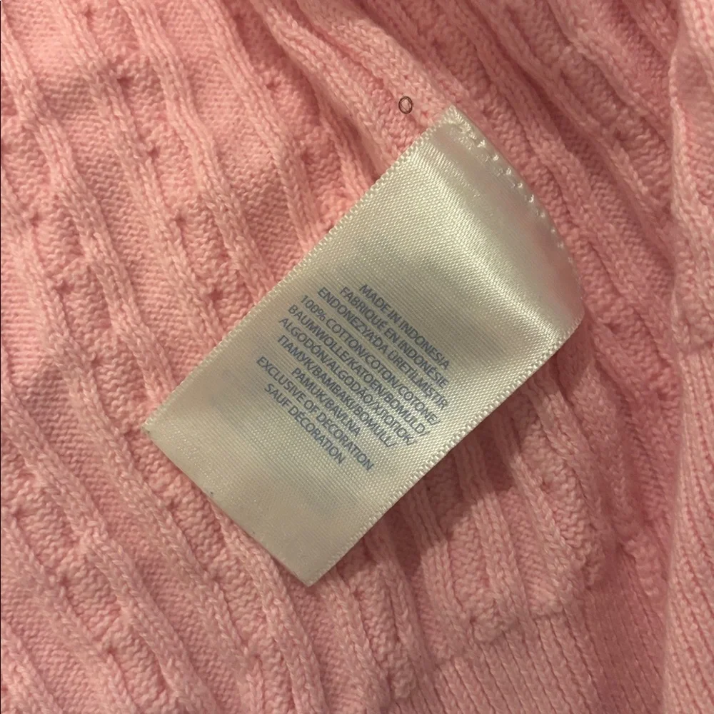 Ralph Lauren Pink Cable Knit Kids Cardigan